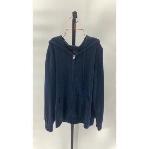 Quince Navy Blue Zip-Up Hoodie - Picture 1 of 2